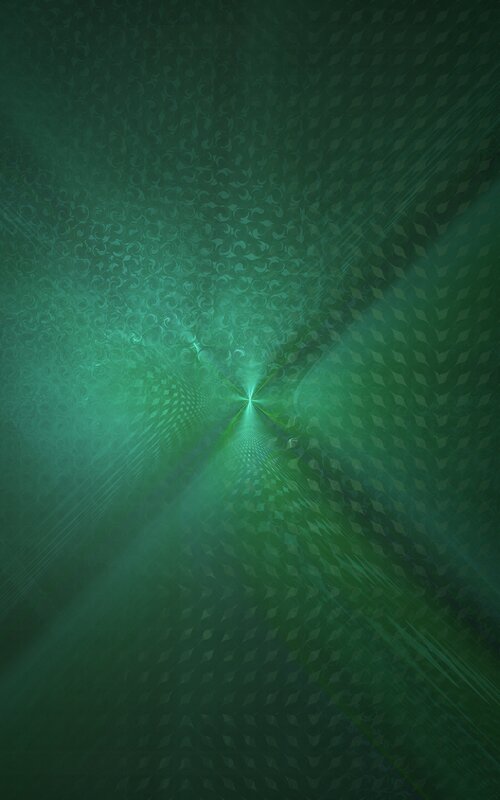 Green Fractal Tunnel — Hypnotic, Abstract, Light