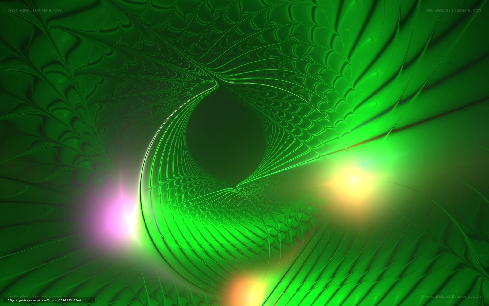 green fractal tunnel