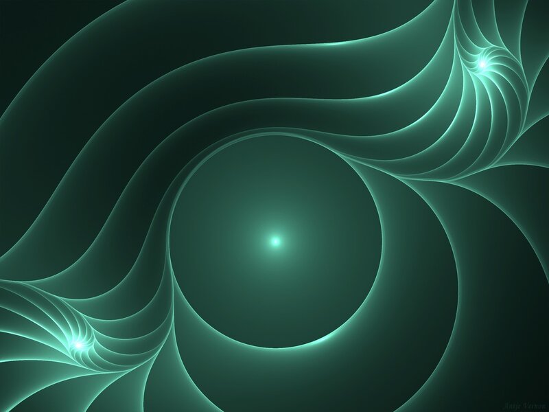 Green fractal wave patterns
