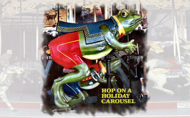 Green Frog Carousel Figure