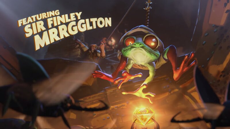 Green Frog Character — Dramatic