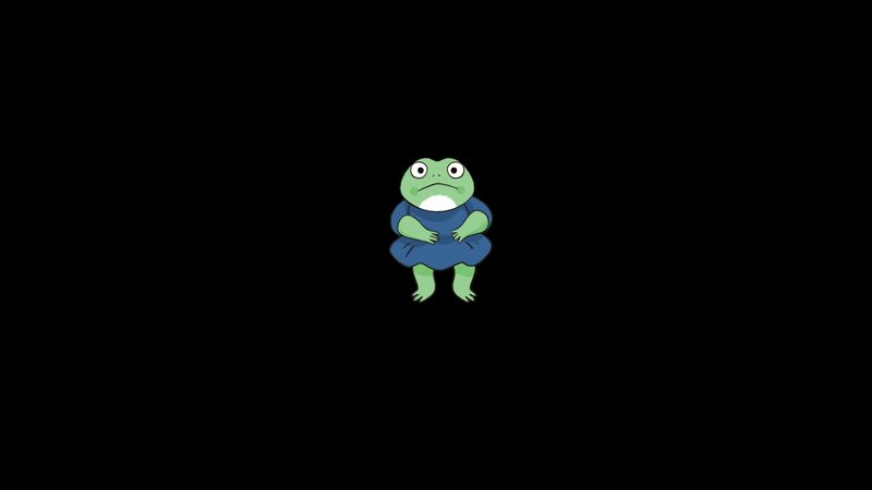 Green Frog Character — Neutral