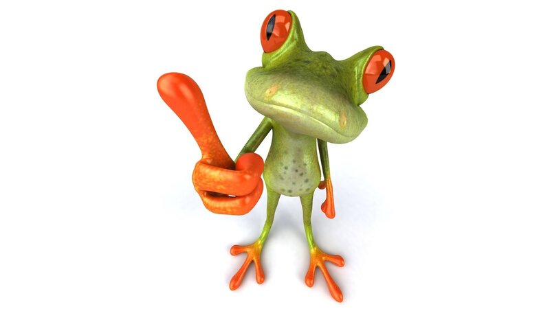 Green Frog Character — Playful, 3d Render, Hand Gesture