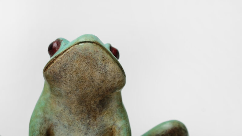 Green Frog Figurine — Neutral, Photograph