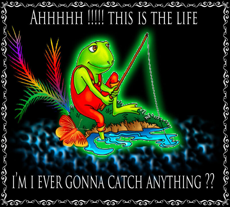 Green Frog Fishing