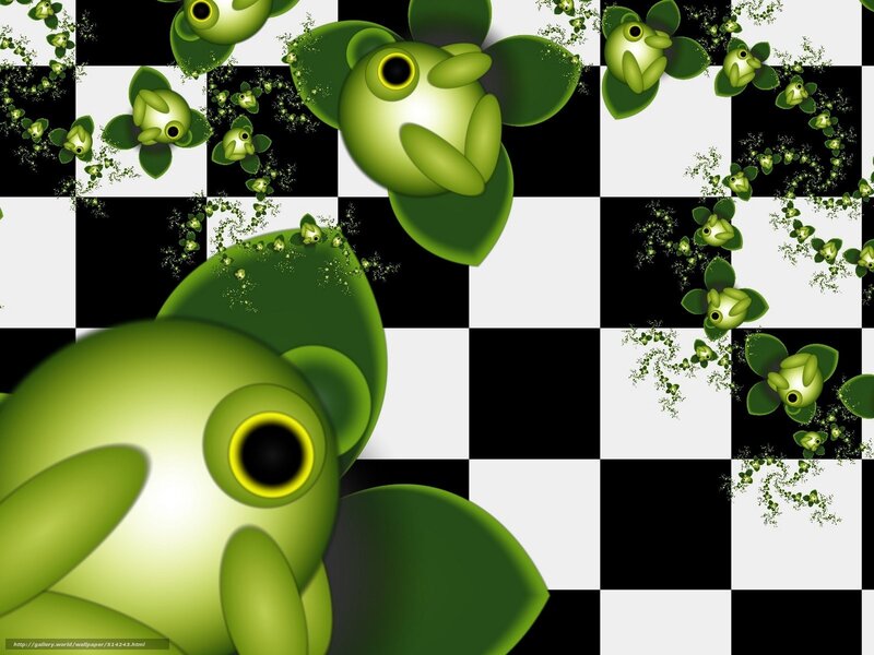 green frog fractal wallpaper