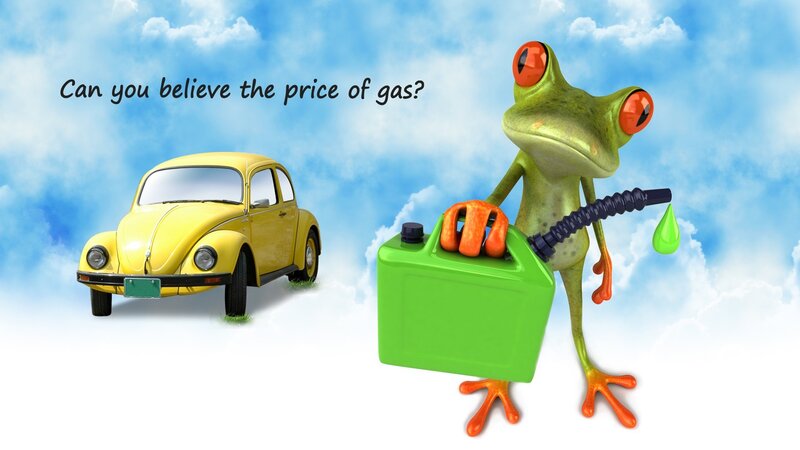 Green Frog Holding Fuel