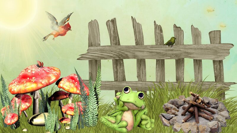 Green Frog in Garden