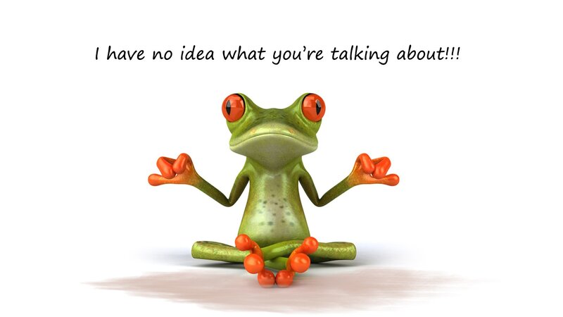 Green Frog in Lotus Pose