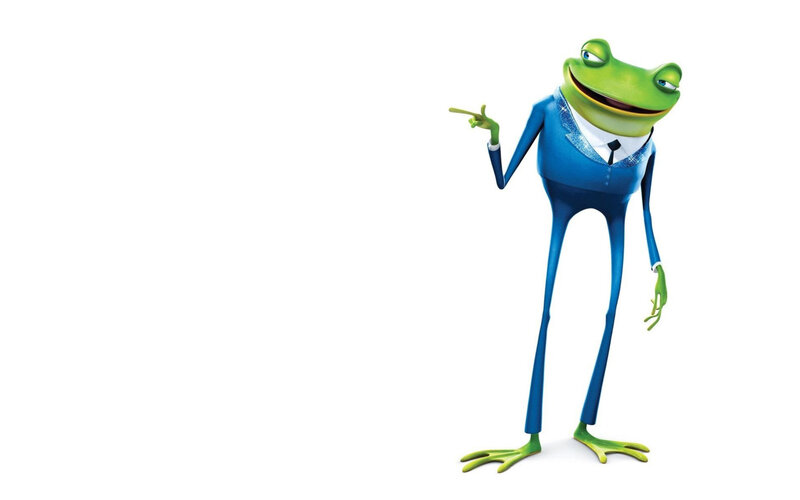 Green Frog in Suit
