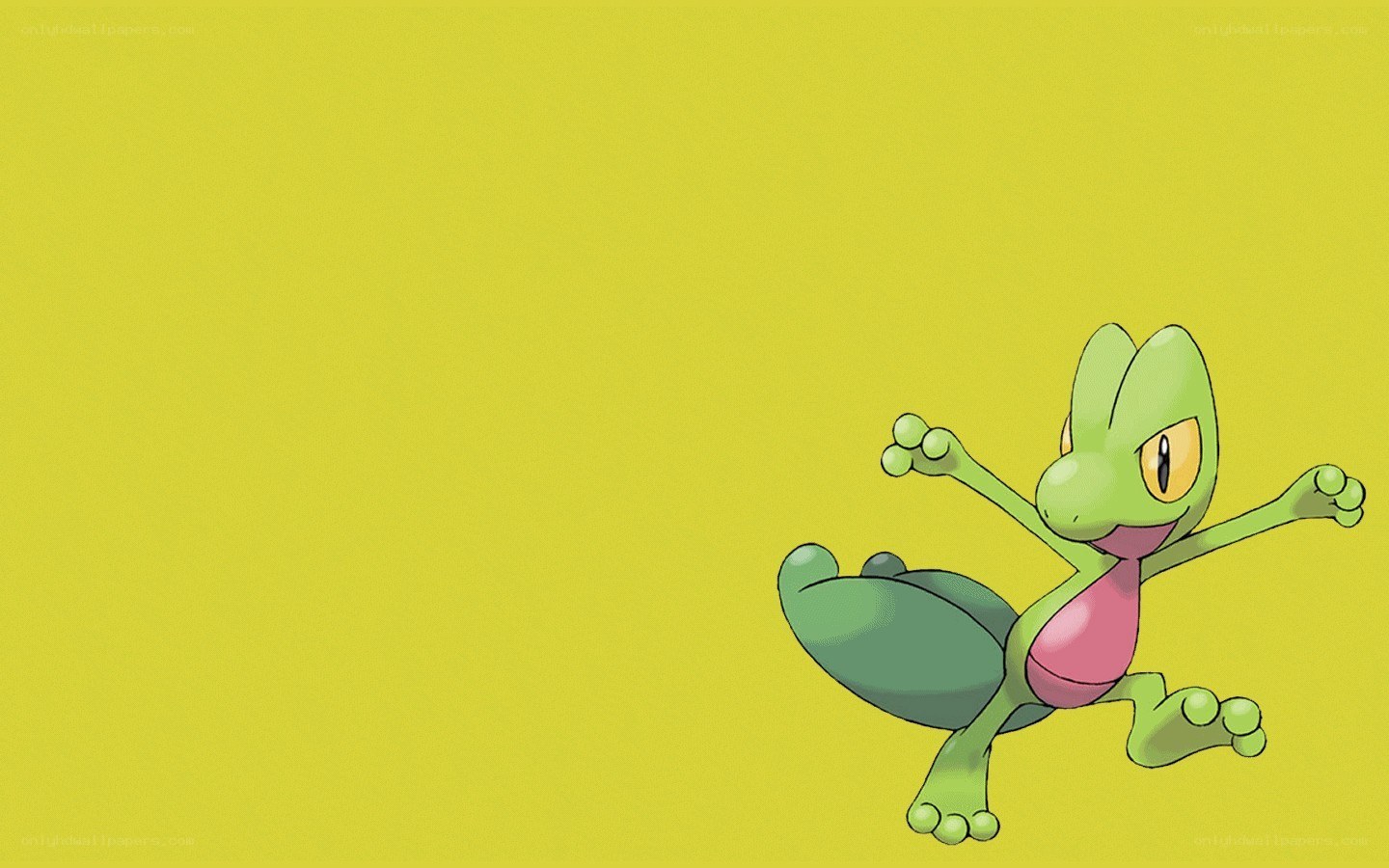 Green frog-like Pokémon
