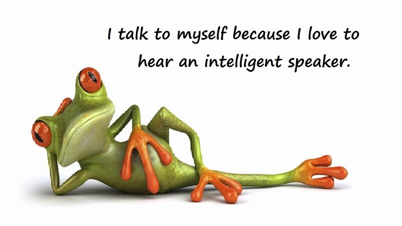 Green Frog Lying Down — Humorous