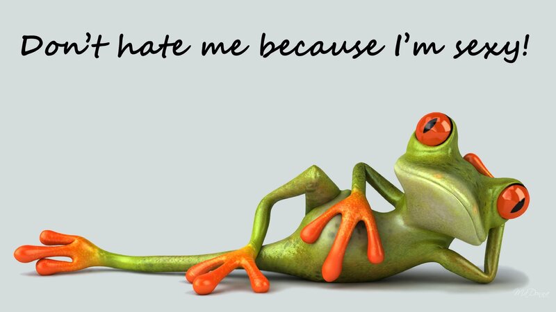 Green Frog Lying Down
