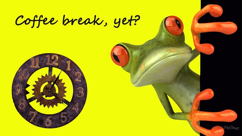 Green Frog Peeking