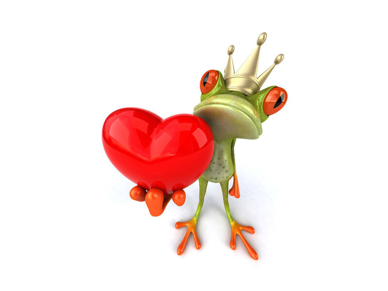 Green Frog with Crown