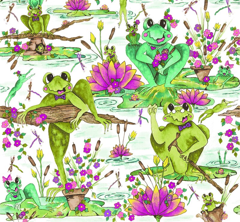 Green Frogs in Pond