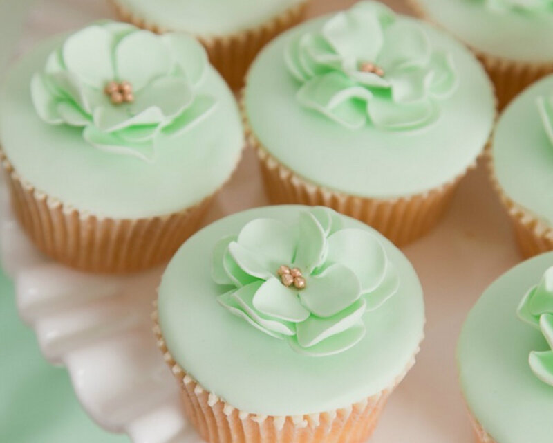 Green-frosted Cupcakes — Light Green