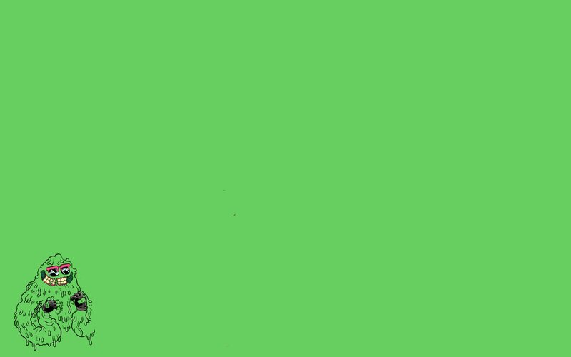 Green Furry Creature — Playful, Digital Art