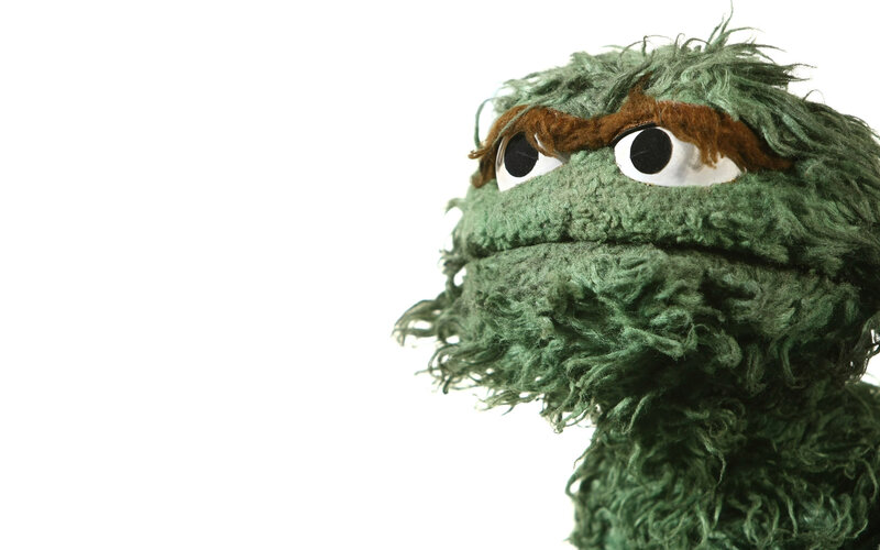 Green Furry Puppet