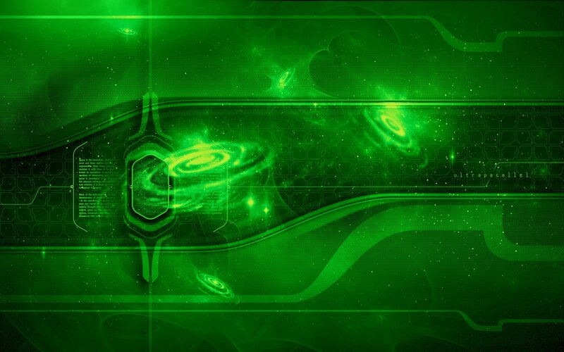 green futuristic interface