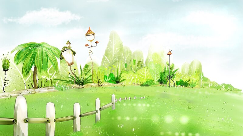 green garden landscape