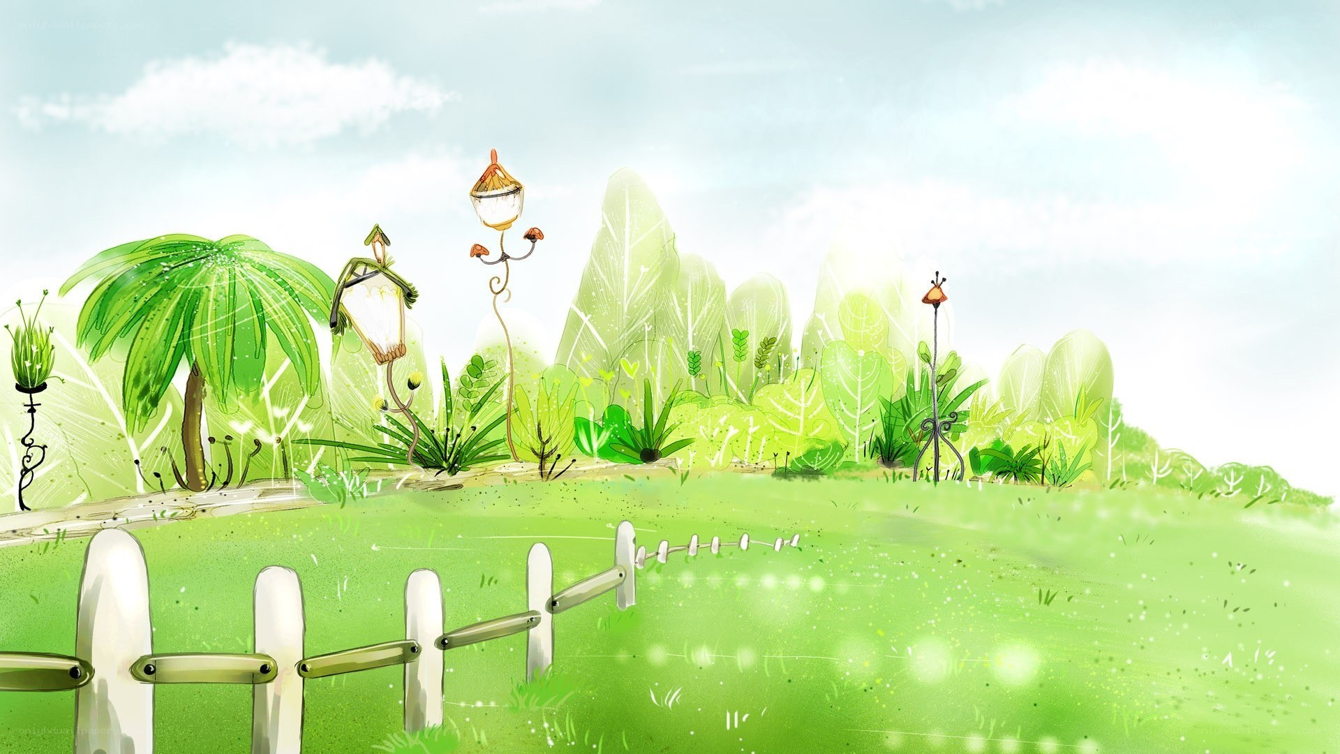 green garden landscape