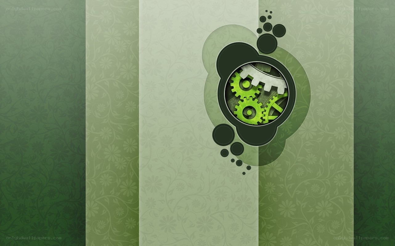 green gears abstract design