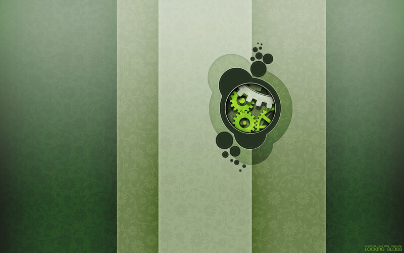 Green Gears in a Circle
