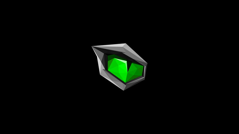 Green Gem in Metal Frame