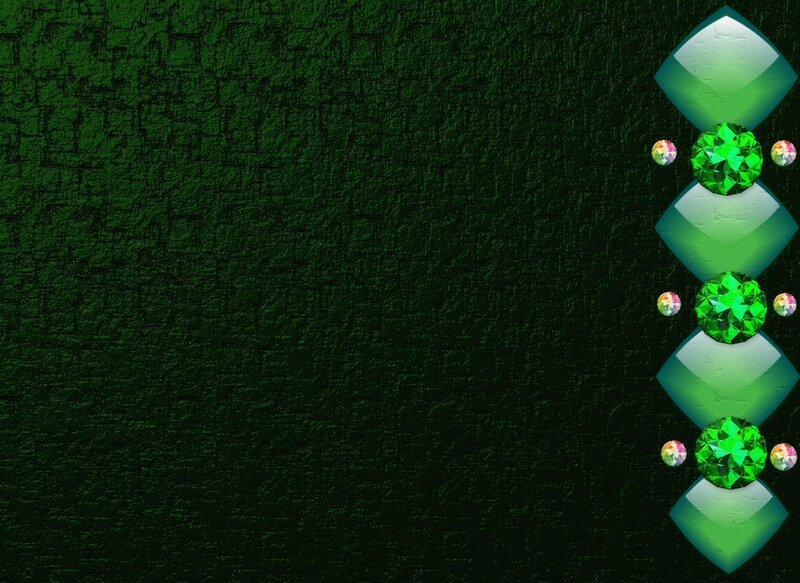 green gemstone design