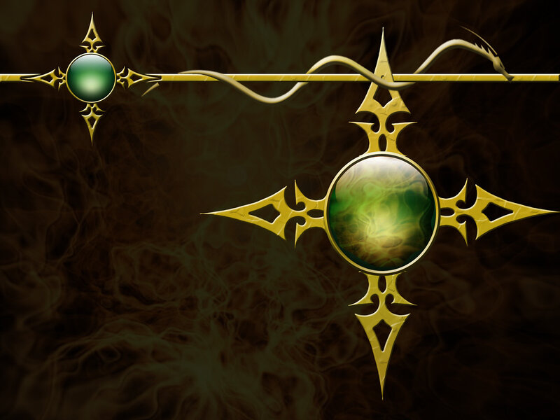 green gemstone emblem design