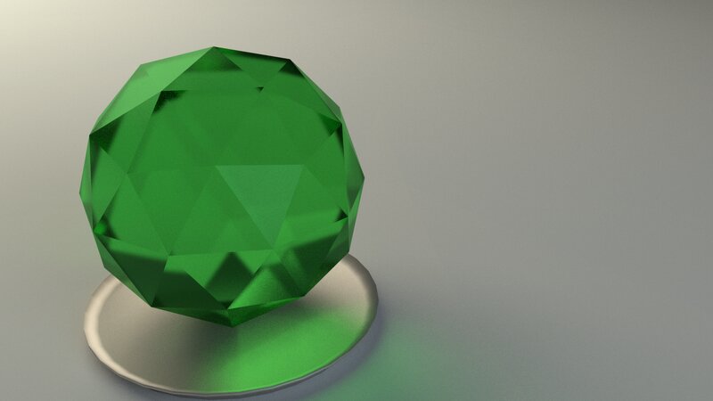 Green Gemstone on Stand