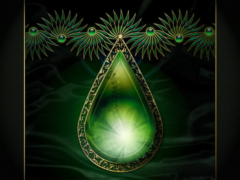 Green gemstone pendant