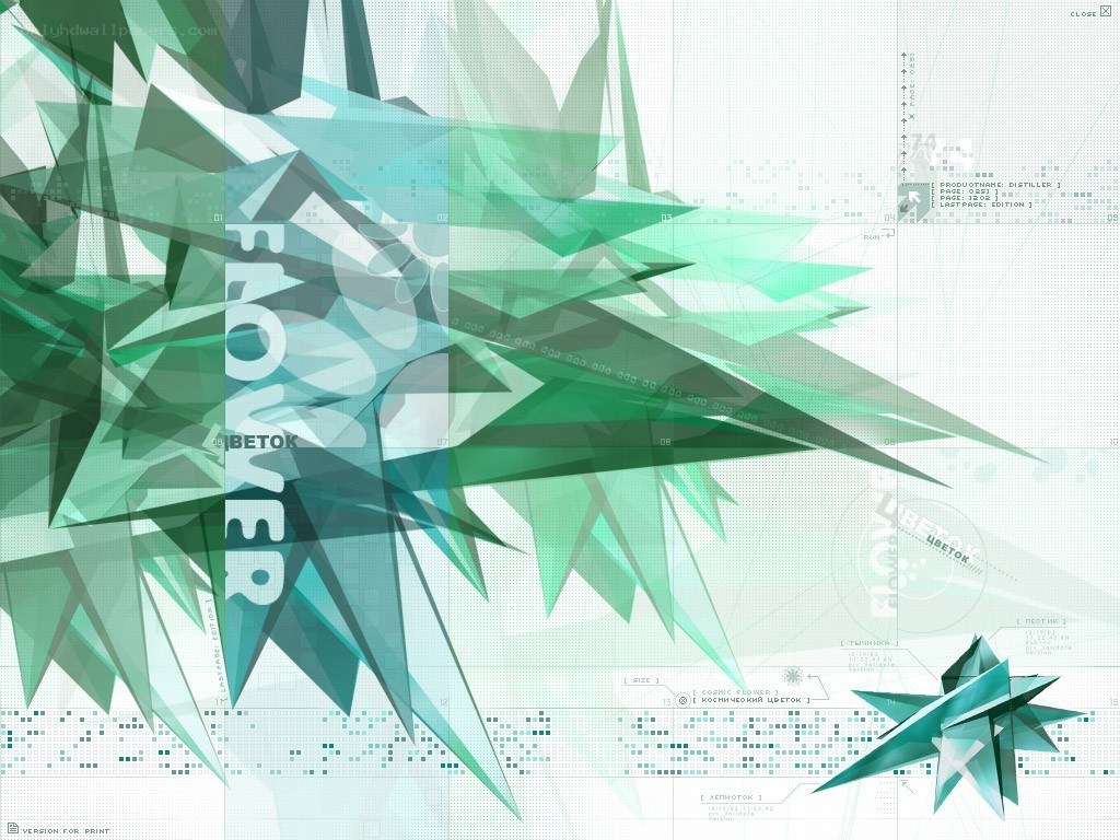 Green geometric abstract design