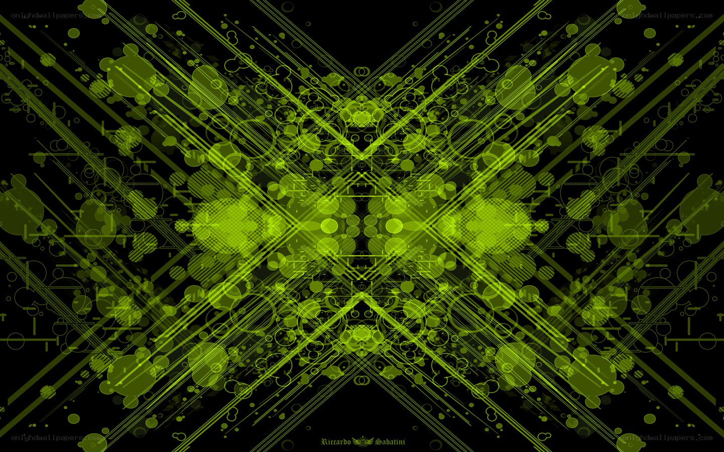 green geometric abstract pattern