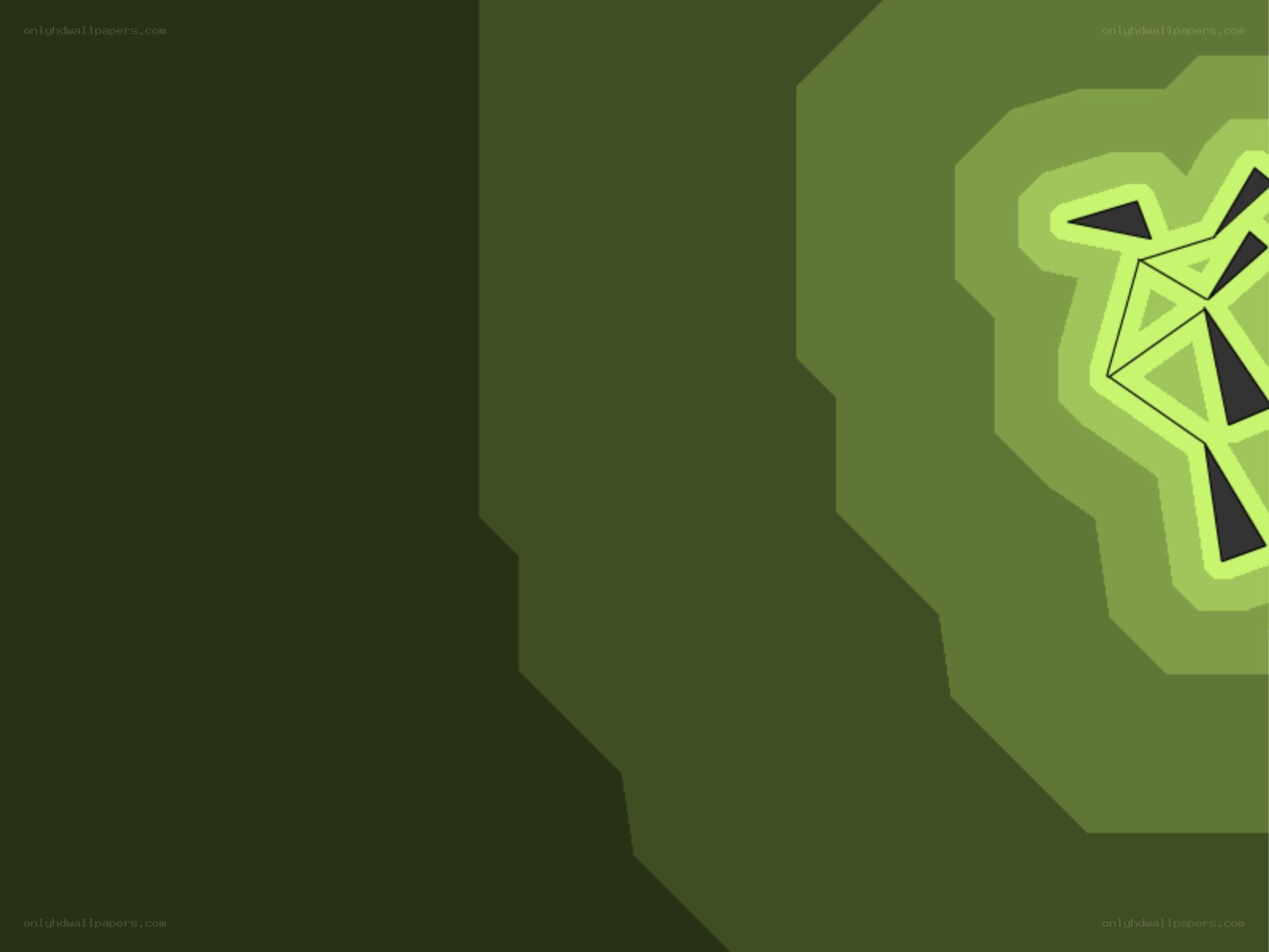 green geometric design