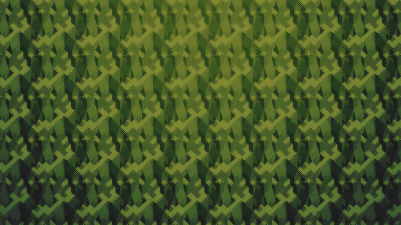 green geometric pattern