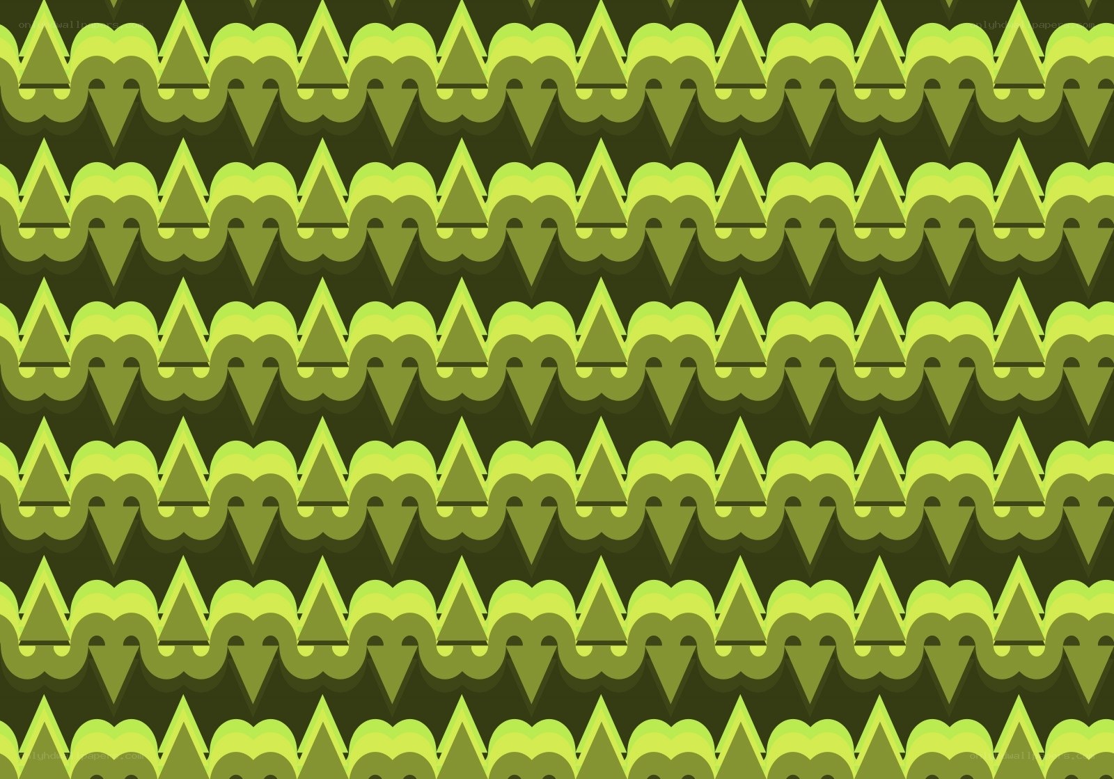 green geometric pattern