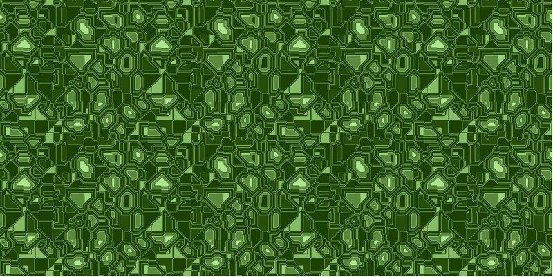 green geometric pattern