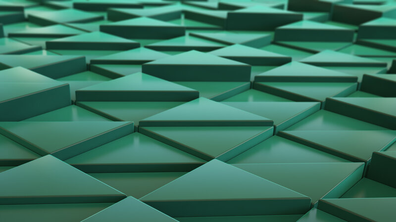 Green Geometric Pattern — Calm, 3d Render