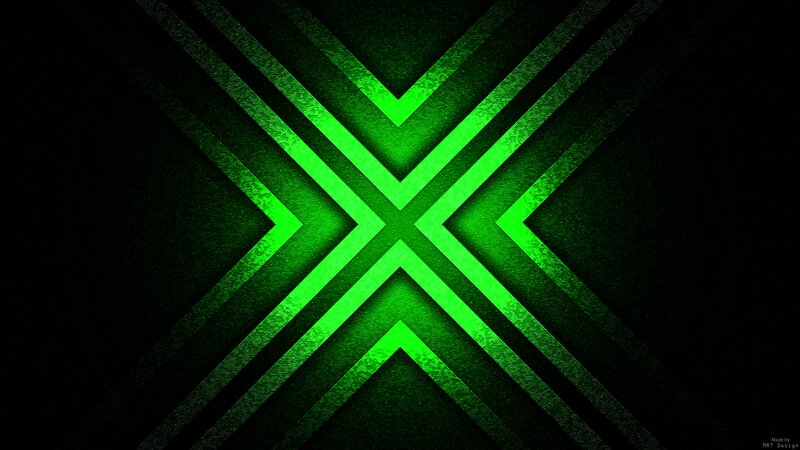 Green Geometric Pattern — Dark