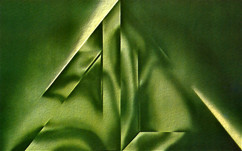 Green Geometric Pattern — Dramatic