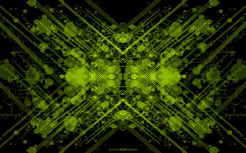 Green Geometric Pattern — Dynamic, Abstract, Circles