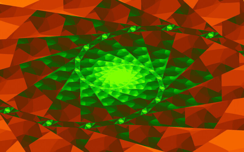 Green Geometric Pattern — Dynamic, Abstract