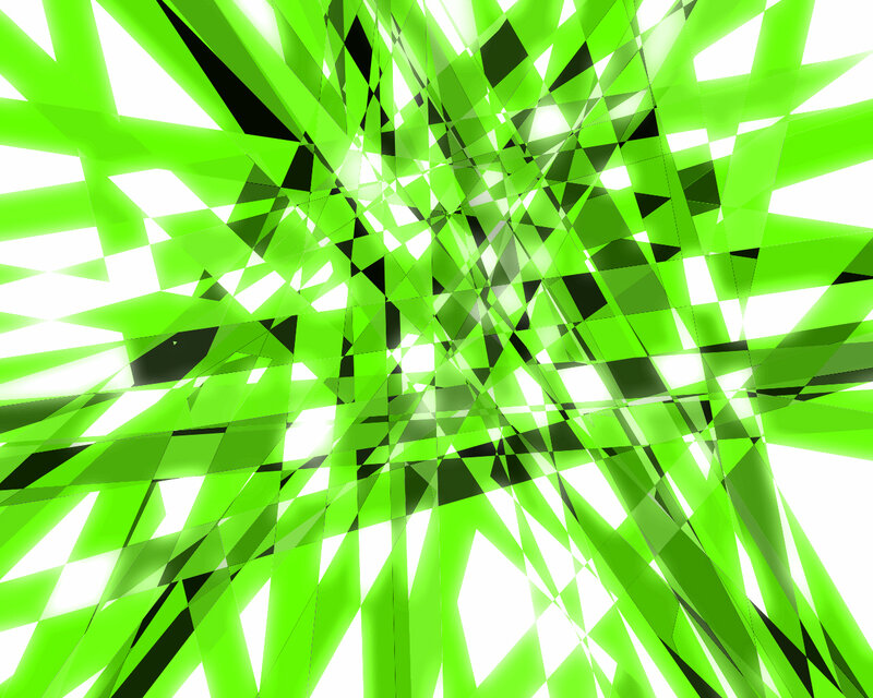 Green Geometric Pattern — Dynamic, Abstract, Triangles