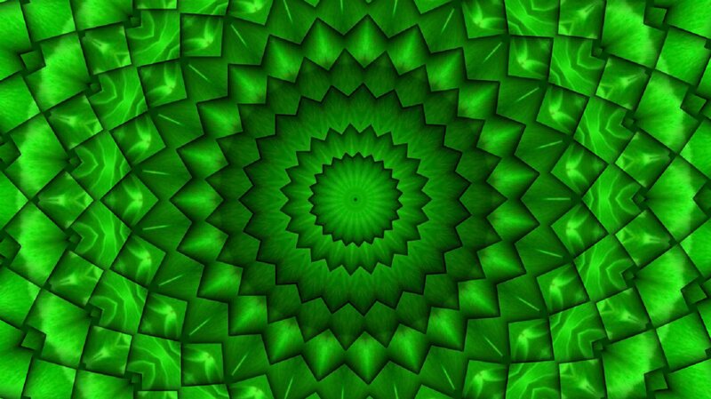 Green Geometric Pattern — Hypnotic, Abstract, Spiral