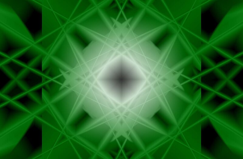Green Geometric Pattern — Hypnotic