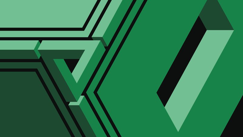 Green Geometric Pattern — Minimalist