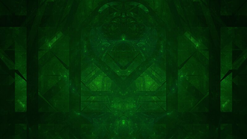 Green Geometric Pattern — Mysterious