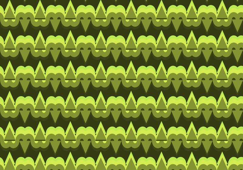 Green Geometric Pattern — Repetitive